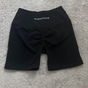Alphalete Jet Black Workout Shorts